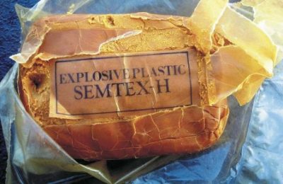 A package of SEMTEX explosive discovered aboard the Rhib set adrift by Gaddafi forces off Misrata. Photo: NATO.